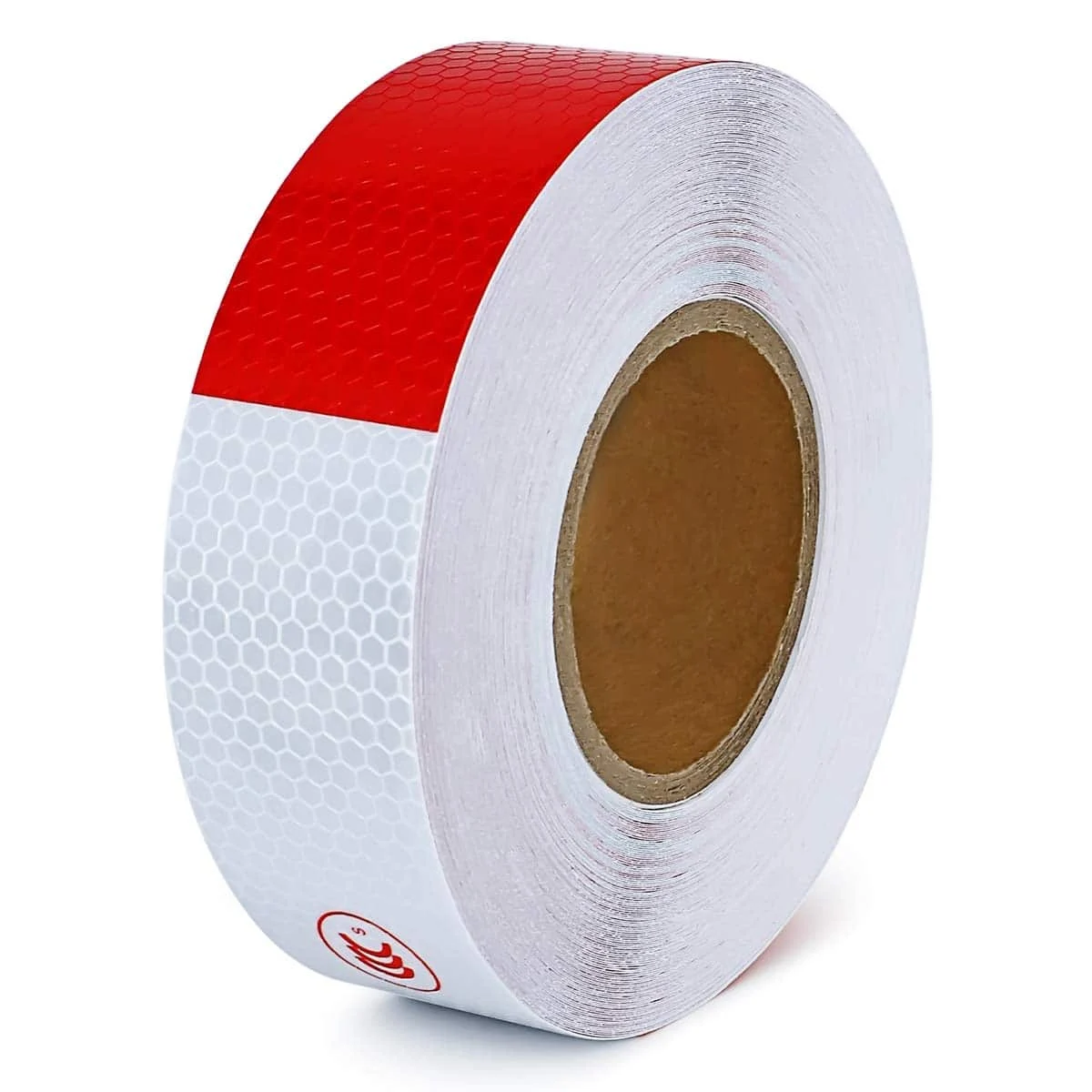 AVEX – Banda reflectorizanta adeziva tip fagure ALB ROSU (rola 5cm x 25m)