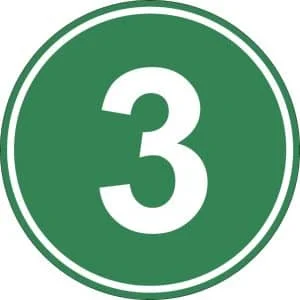 AVEX – Eticheta, Autocolant Cifra 3, Autocolant Camion Euro 3, Diamentru 22 cm