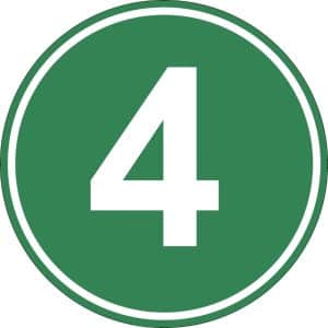 AVEX – Eticheta, Autocolant Cifra 4, Autocolant Camion Euro 4, Diamentru 22 cm
