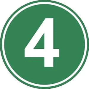 AVEX – Eticheta, Autocolant Cifra 4, Autocolant Camion Euro 4, Diamentru 22 cm