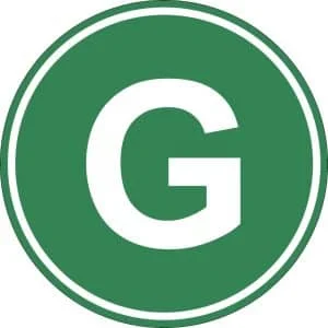 AVEX – Eticheta, Autocolant Litera G, Autocolant Camion Litera G, Diamentru 22 cm