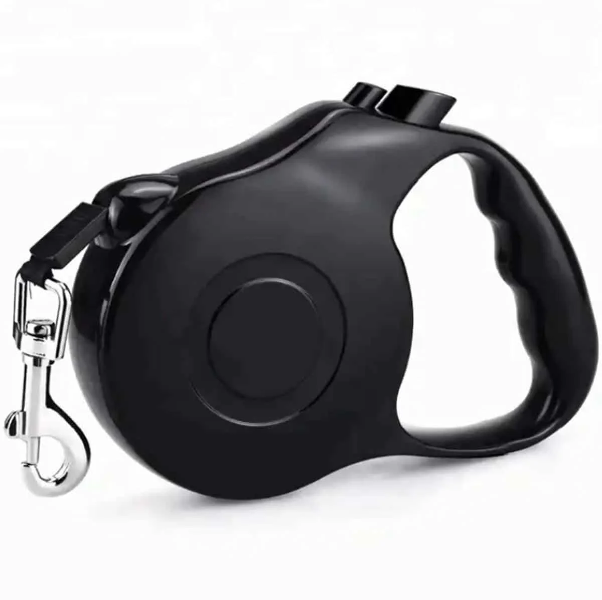 AVEX – Lesa Retractabila Automata cu carabina pentru caini, lungime sfoara 5m, culoare Neagra