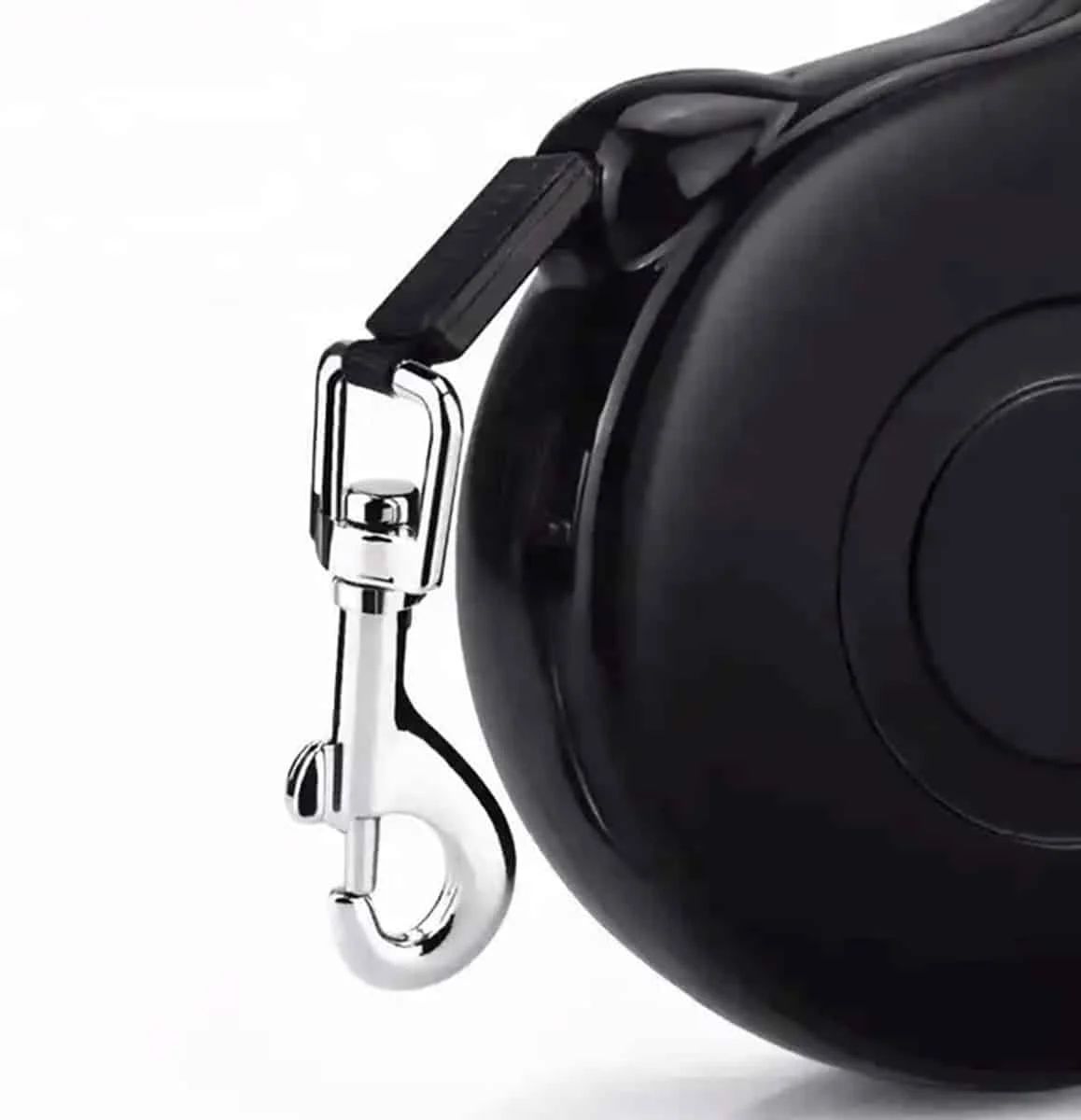 AVEX – Lesa Retractabila Automata cu carabina pentru caini, lungime sfoara 5m, culoare Neagra