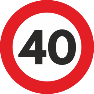AVEX – Autocolant Sticker "Limita Viteza" Reflectorizant 40km/h