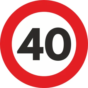 AVEX – Autocolant Sticker "Limita Viteza" Reflectorizant 40km/h