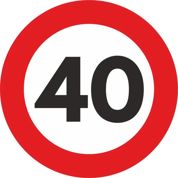 AVEX – Autocolant Sticker "Limita Viteza" Reflectorizant 40km/h