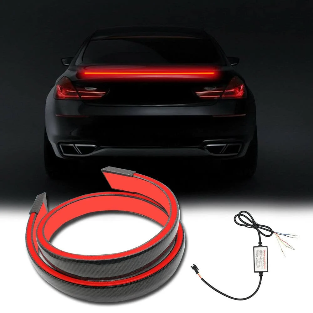 AVEX – Eleron auto cu lampa stop frana suplimentara pentru autoturisme, 12V, 120cm, Carbon