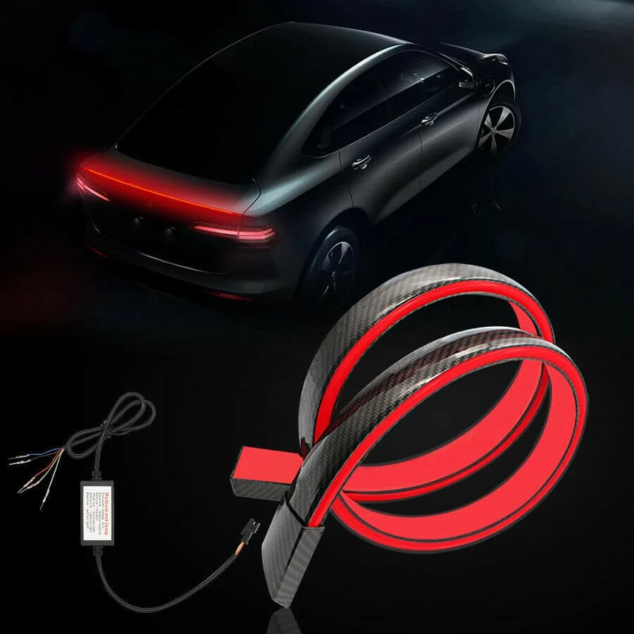 AVEX – Eleron auto cu lampa stop frana suplimentara pentru autoturisme, 12V, 120cm, Carbon