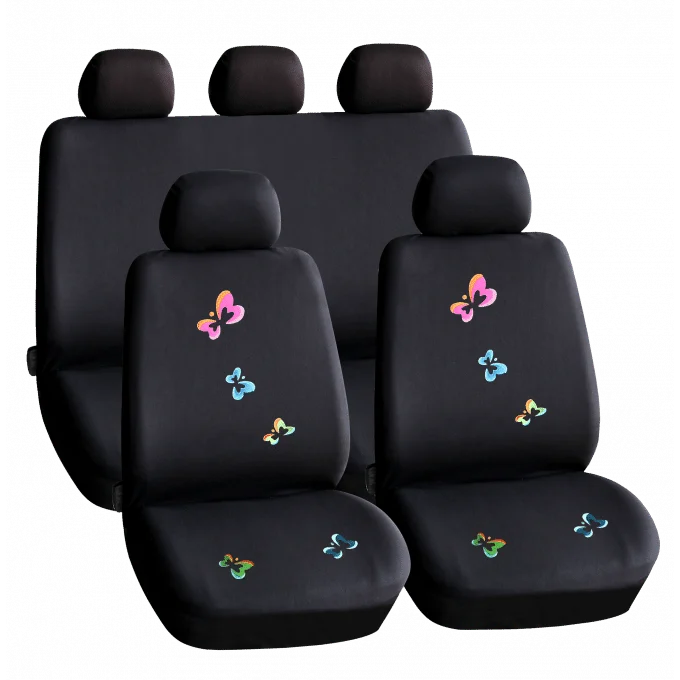 AVEX – Set huse scaun auto ieftine, Universale 9 piese, model BUTTERFLY