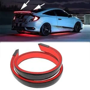 AVEX – Eleron auto cu lampa stop frana suplimentara pentru autoturisme, 12V, 120cm, Carbon