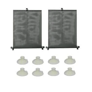 CarCommerce – Jaluzele auto retractabile negre set 2 buc x 45cm latime