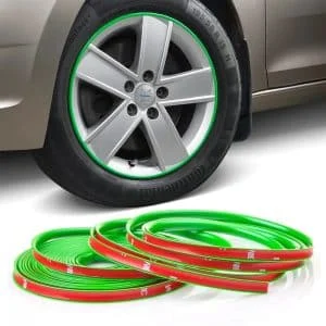 AVEX – Inele de protectie si decor jante, adezive, din plastic flexibil VERDE
