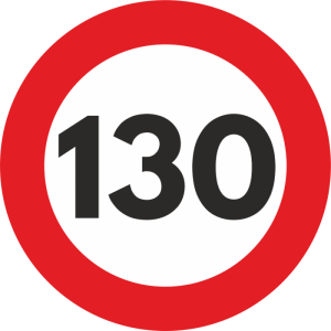 AVEX – Autocolant Sticker "Limita Viteza" Reflectorizant 130km/h