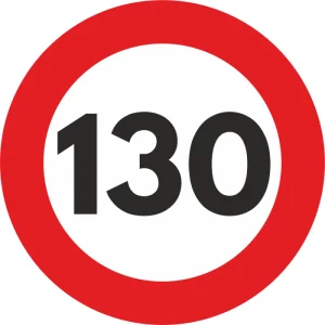 AVEX – Autocolant Sticker "Limita Viteza" Reflectorizant 130km/h