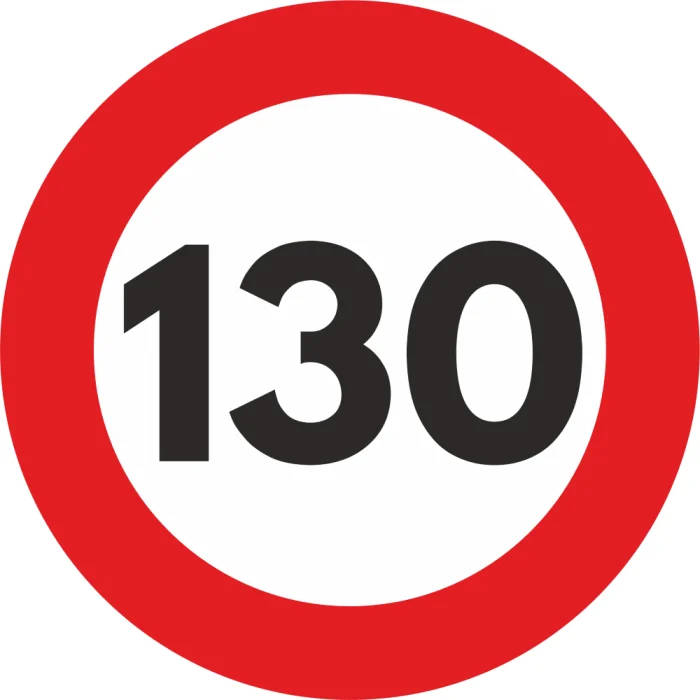AVEX – Autocolant Sticker "Limita Viteza" Reflectorizant 130km/h