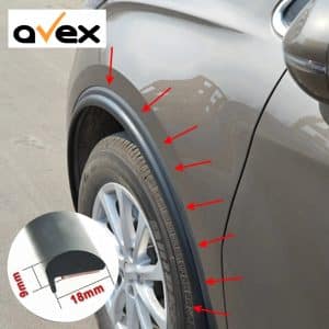 AVEX – Set 4 buc. ornament protectie aripa din cauciuc culoare neagra