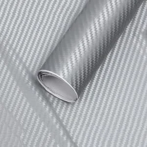 AVEX – Folie colantare auto Carbon 3D Argintiu (3m x 1,27m)