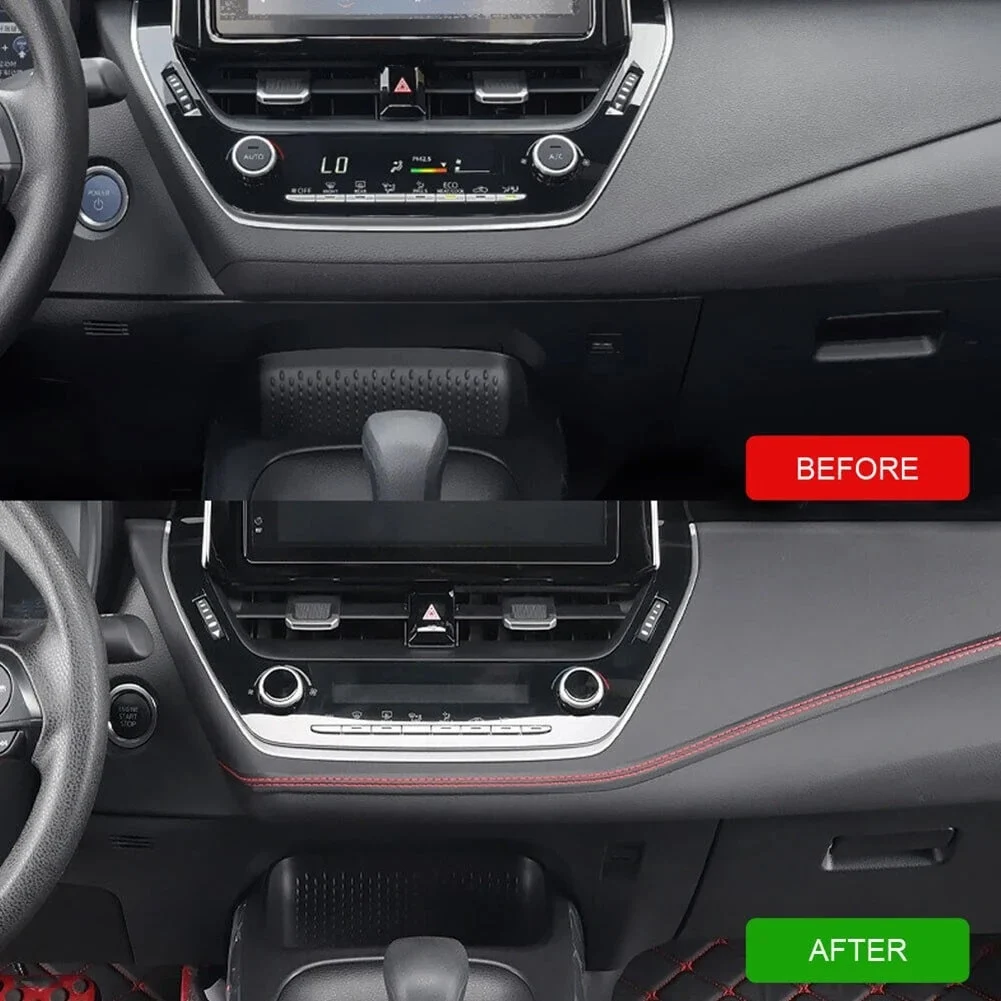 AVEX – Banda decorativa pentru interiorul vehiculului, lungime 2m, din piele ecologica, culoare Neagra + cusatura Rosie