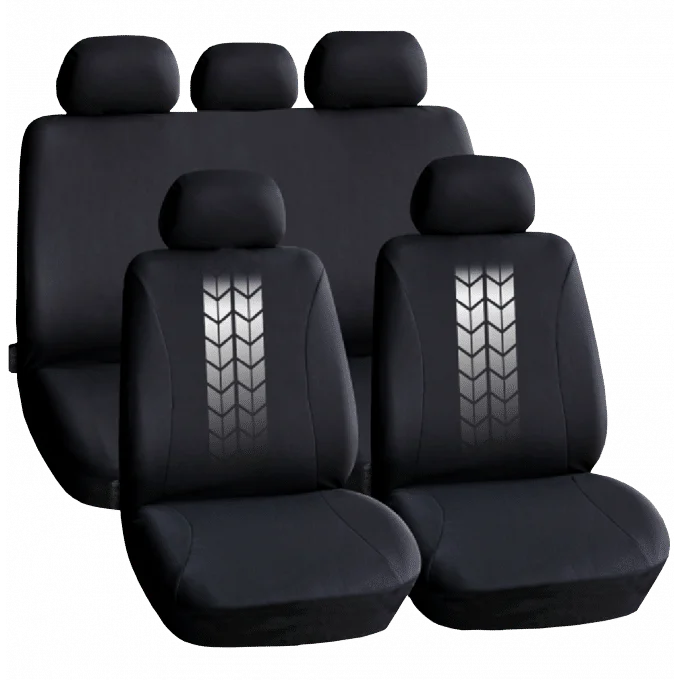 AVEX – Set huse scaun auto ieftine, Universale 9 piese, model TIRE TRACKS