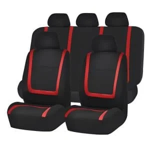 AVEX – Set huse scaun auto ieftine, Universale 9 piese, model RED LINE ROSU