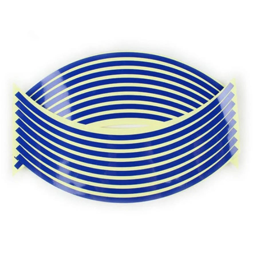 AVEX – Set 16 inele din autocolant pentru jante culoare Albastru Lucios
