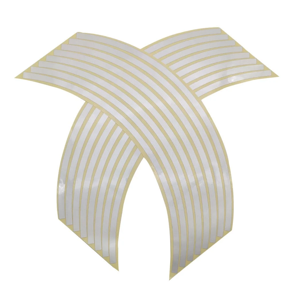 AVEX – Set 16 inele din autocolant pentru jante culoare Argintiu Lucios