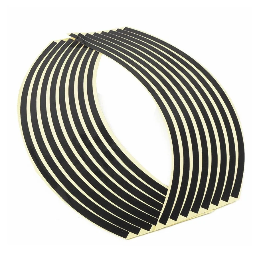 AVEX – Set 16 inele din autocolant pentru jante culoare Negru Lucios