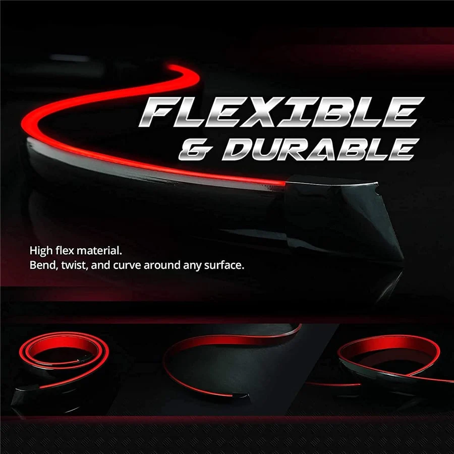 AVEX – Eleron auto cu lampa stop frana suplimentara pentru autoturisme, 12V, 120cm, Negru