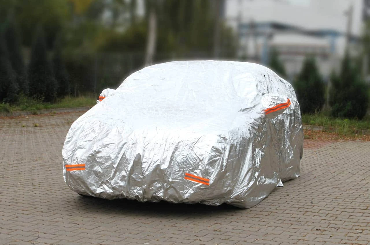 AMIO – Prelata pentru Autoturisme, culoare argintie, marimea M (430 x 165 x 120cm)