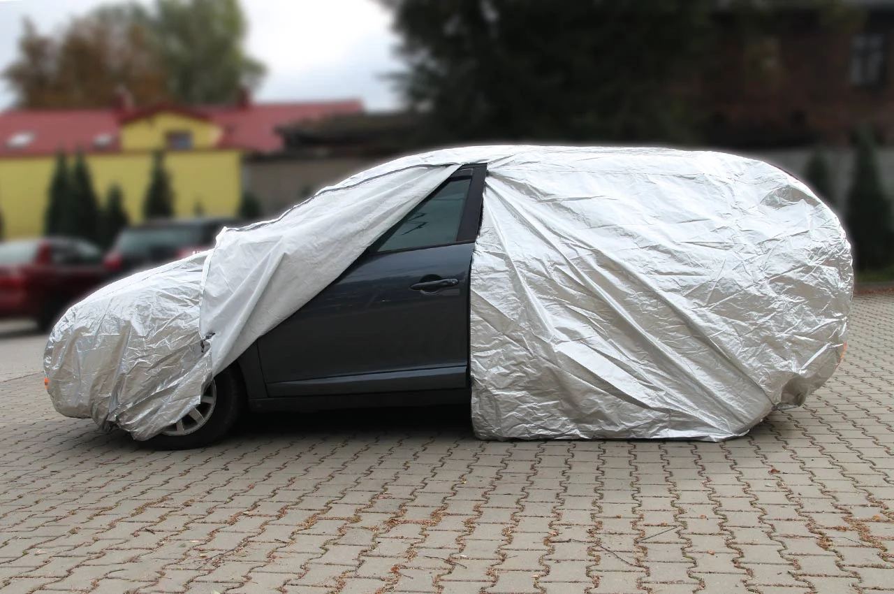 AMIO – Prelata pentru Autoturisme, culoare argintie, marimea XL (530 x 180 x 120cm)