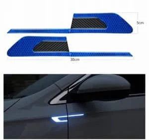 AVEX – Set 2 stickere reflectorizante BUMERANG cu insertie Carbon 5D, culoare Albastra