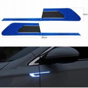 AVEX – Set 2 stickere reflectorizante BUMERANG cu insertie Carbon 5D, culoare Albastra