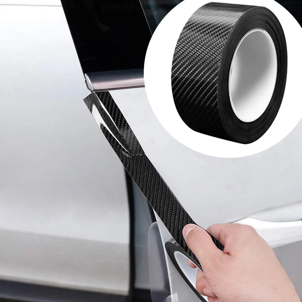 AVEX – Rola ornament bandouri sau praguri autoadeziv din autocolant Carbon 5D, dimensiune 148 x 4 cm, culoare Neagra