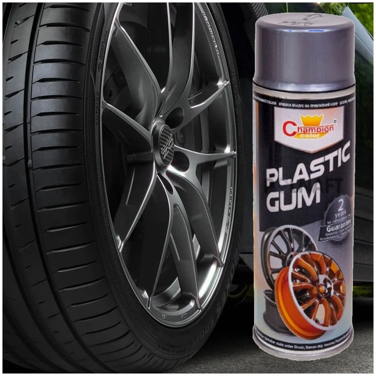 AVEX – Spray Vopsea Cauciucata pentru Jante, culoare Argintiu, 400ml, Champion Color
