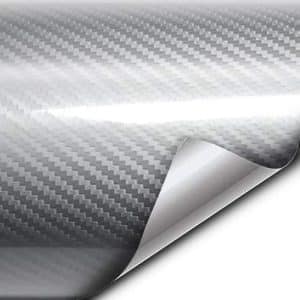 AVEX – Folie colantare auto Carbon 5D Lacuit Argintiu (3,0m x 1,52m)