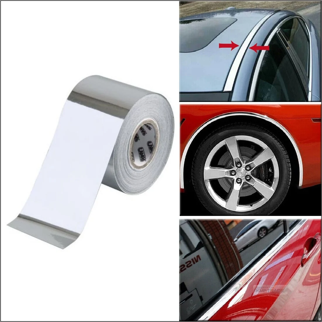 AVEX – Rola folie crom pentru colantare bandouri sau ornamente auto 150 x 5cm