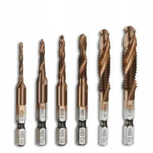 AVEX – Set Profesional cu 6 piese, gaurire + filet, M3 M10, extra duritate (Cobalt)