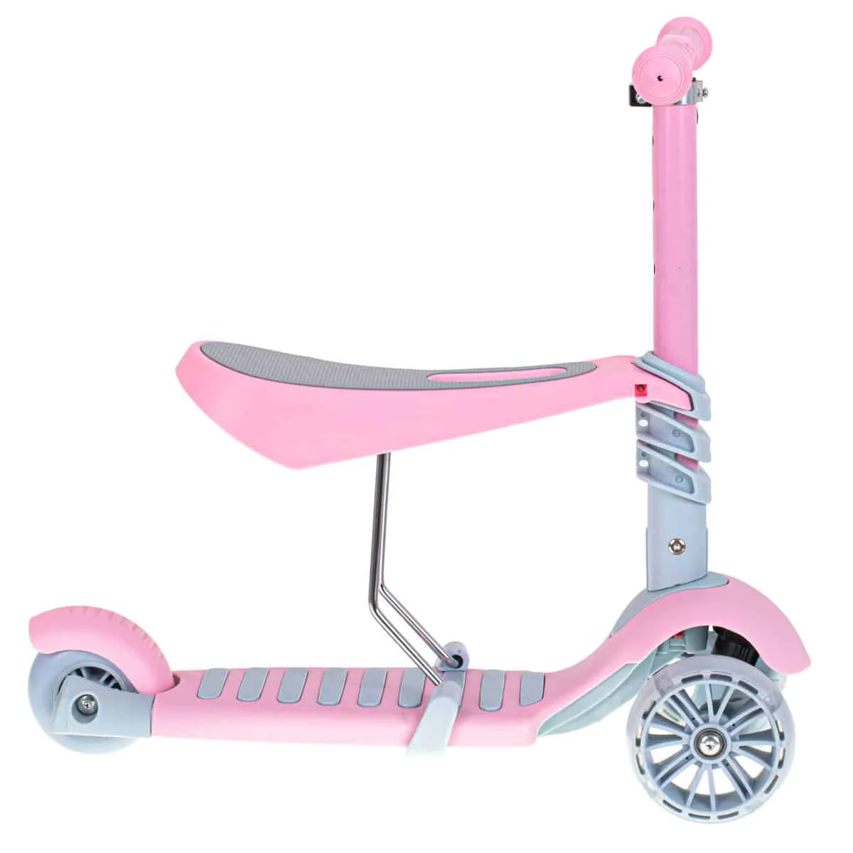 Tricicleta + Trotineta + Skateboard (3in1) roti iluminate LED ROZ