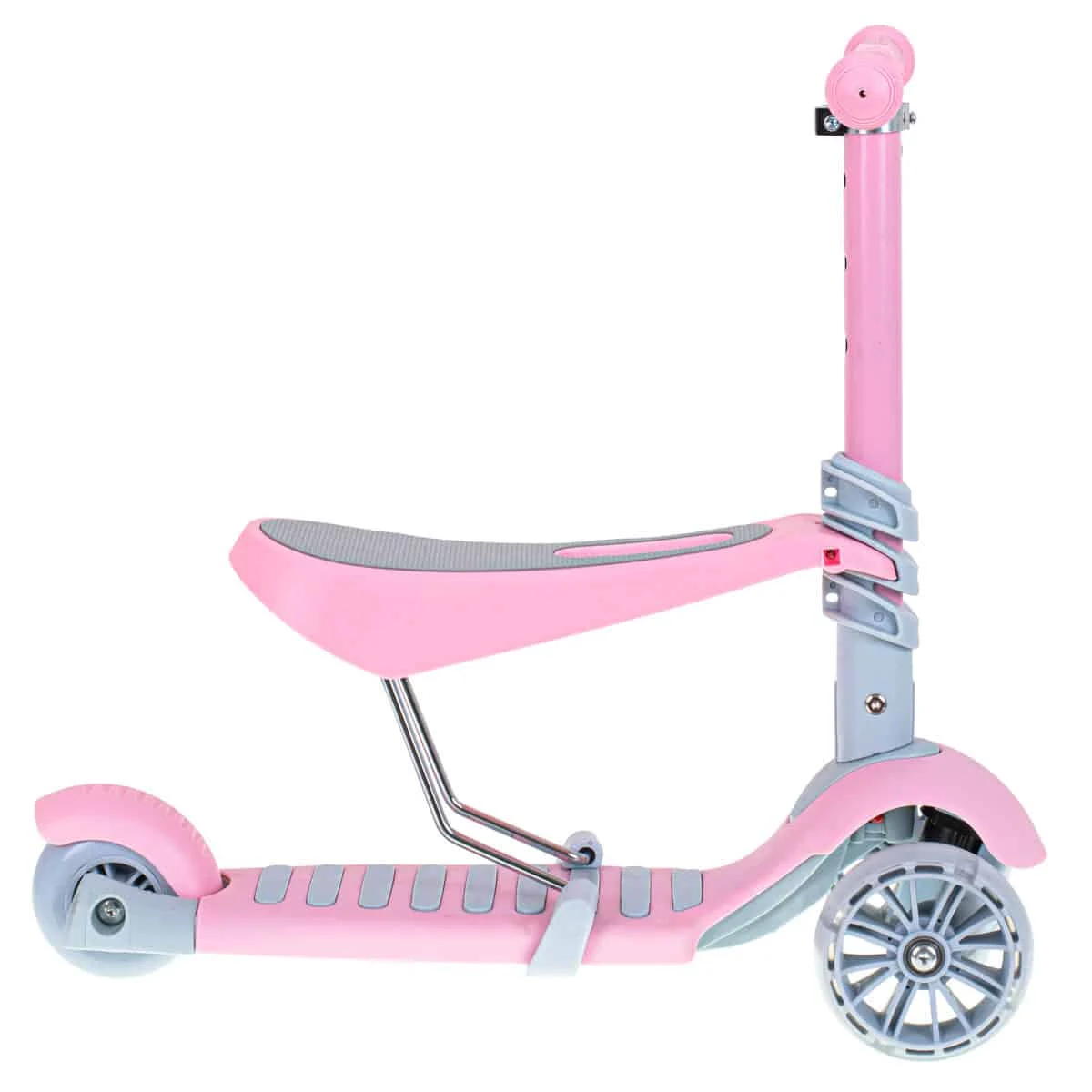Tricicleta + Trotineta + Skateboard (3in1) roti iluminate LED ROZ