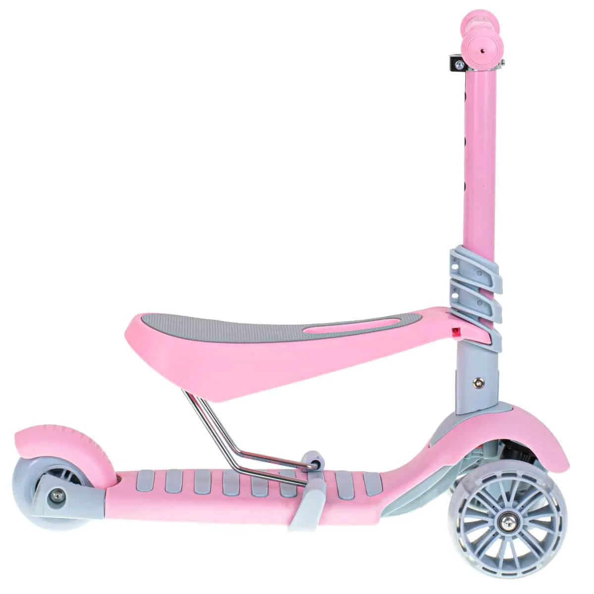 Tricicleta + Trotineta + Skateboard (3in1) roti iluminate LED ROZ