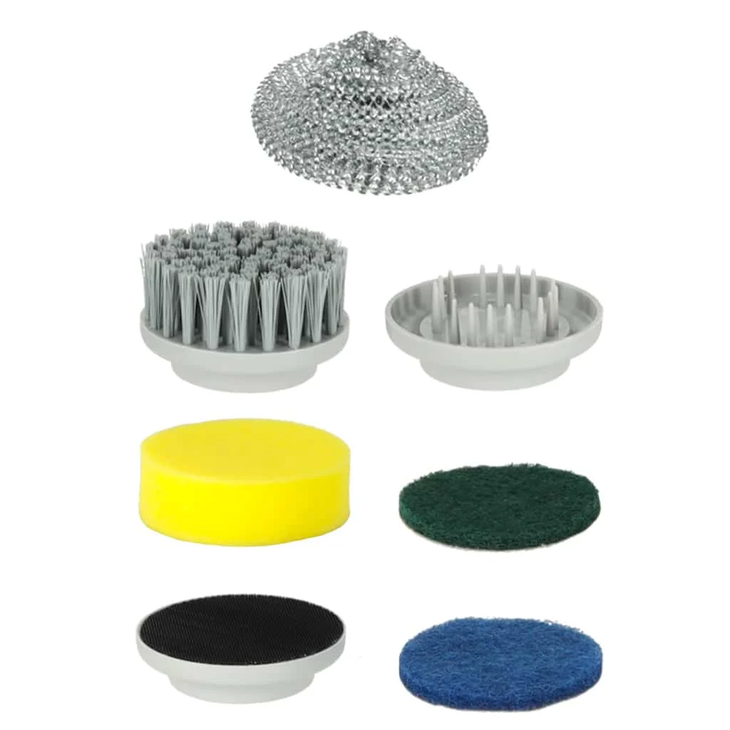 Perie electrica "5 in 1" cu 5 accesorii de curatare pentru baie, podea, rosturi faianta, piscina, cu afisaj cu LED si incarcare USB