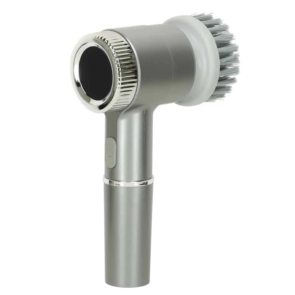 Perie electrica "5 in 1" cu 5 accesorii de curatare pentru baie, podea, rosturi faianta, piscina, cu afisaj cu LED si incarcare USB