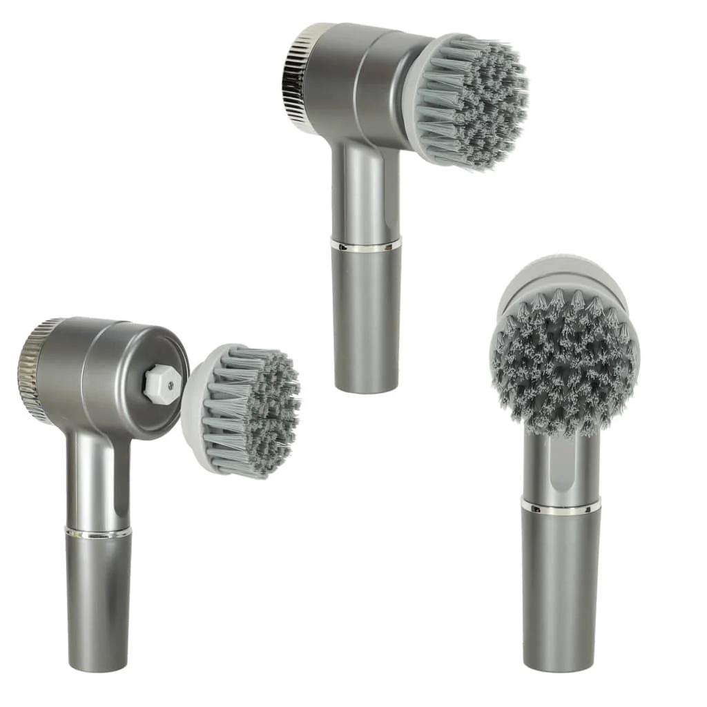 Perie electrica "5 in 1" cu 5 accesorii de curatare pentru baie, podea, rosturi faianta, piscina, cu afisaj cu LED si incarcare USB