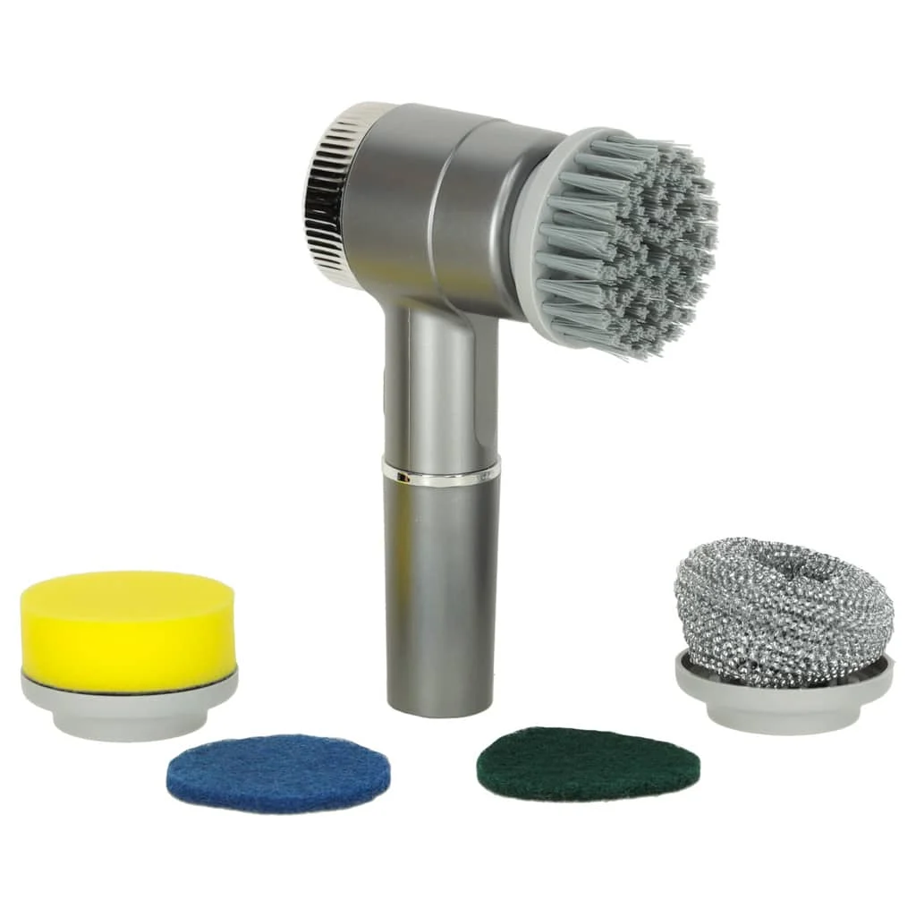 Perie electrica "5 in 1" cu 5 accesorii de curatare pentru baie, podea, rosturi faianta, piscina, cu afisaj cu LED si incarcare USB