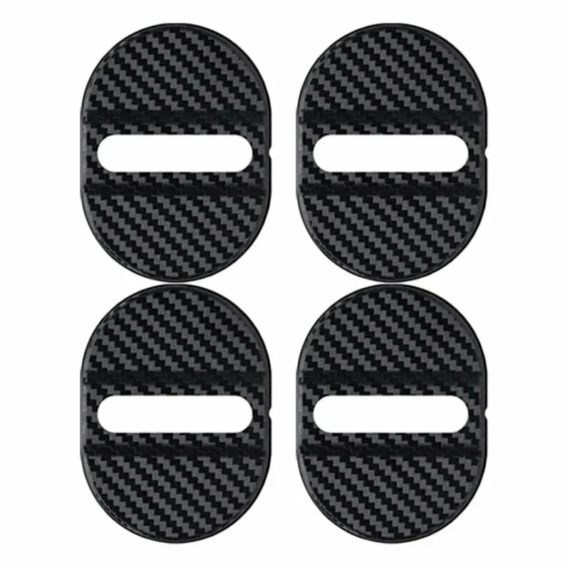 Set 4 buc. Ornamente Inchidere Usa, finisaj Carbon, culoare Neagra