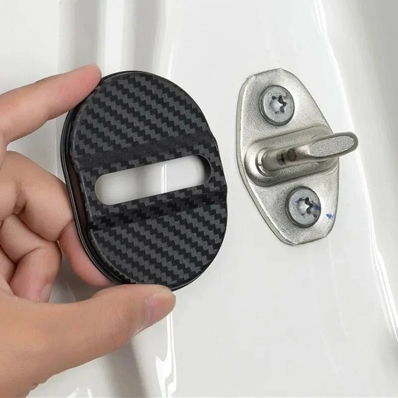 Set 4 buc. Ornamente Inchidere Usa, finisaj Carbon, culoare Neagra