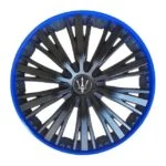 Set 4 capace roti VELAR Pulse Blue, design Sport cu accente albastre, ABS rezistent, Universal, pentru jante R15