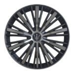 Set 4 capace roti VELAR Phantom Grey, design multi-spoke Premium, ABS rezistent, Universal, pentru jante R16