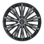 Set 4 capace roti VELAR Blade Silver, design Sportiv cu accente negre cu gri antracit, ABS rezistent, Universal, pentru jante R16