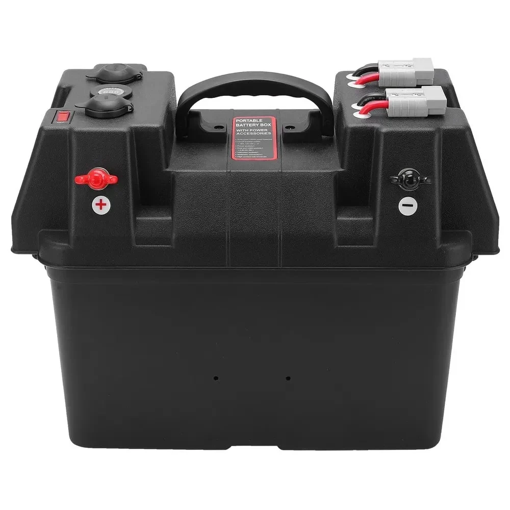 Cutie Ermetica SMART pentru baterie auto, multifunctionala cu terminale externe, voltmetru, pentru calatorii, camping, ambarcatiuni…